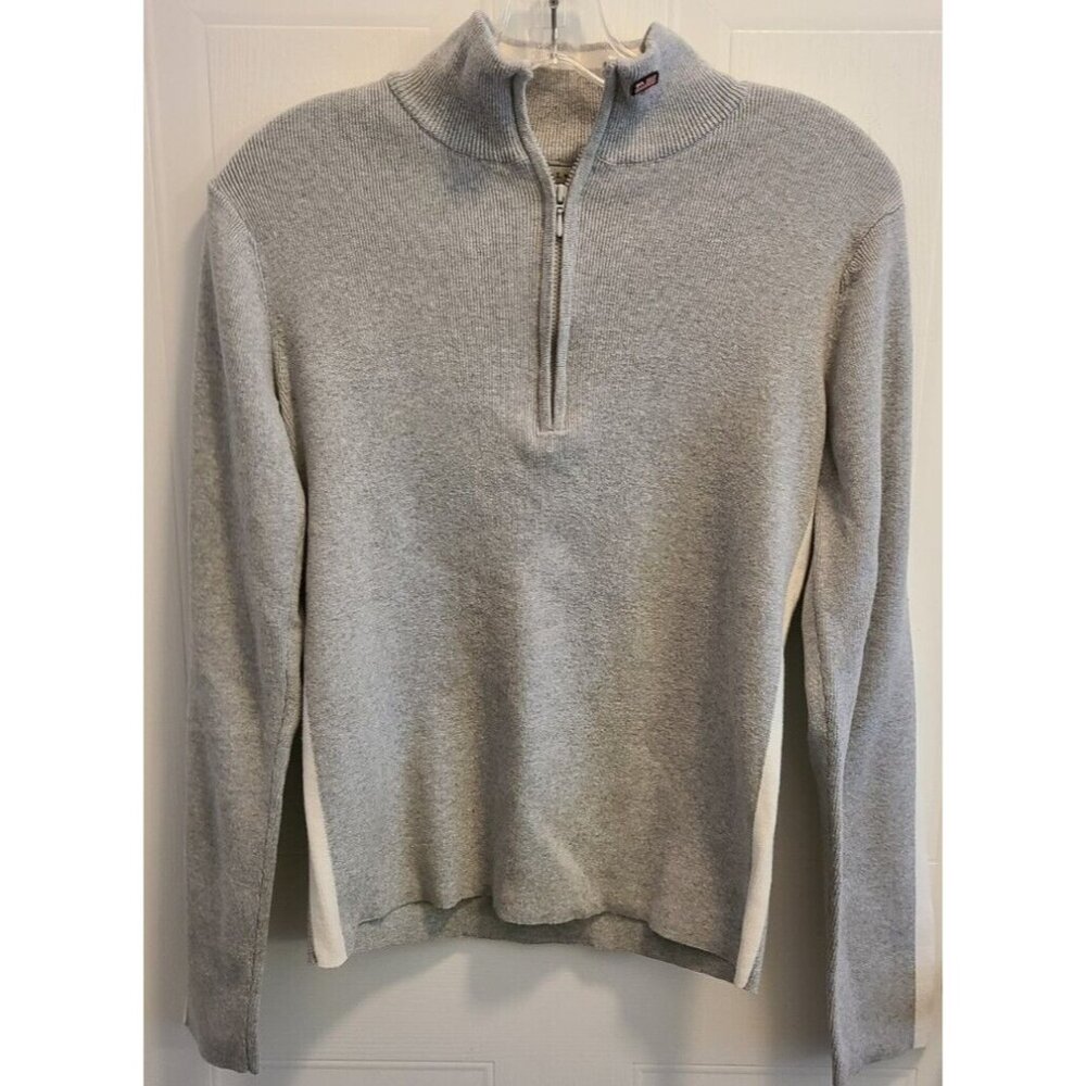 VTG Y2K Polo Jean Company Ralph Lauren Women's‎ Quarter Zip Ribbed Sweater Sz L